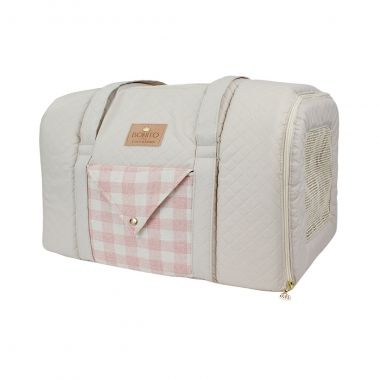 Bolsa Avio Classic Xadrez Rose	