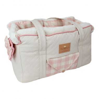 Bolsa Passeio Classic Xadrez Rose 